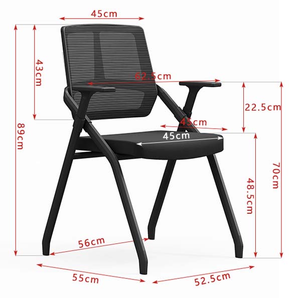 Stackable Mesh Back Fixed-Arm Cantilever Training Office Chair