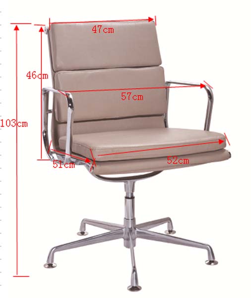 Mid-Back Taupe Upholstered Swivel Executive Office Chair with Chrome Base and Stationary Glides