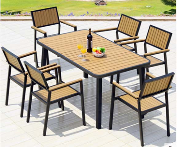 6-Seater Rectangular Weatherproof Outdoor Patio Dining Set