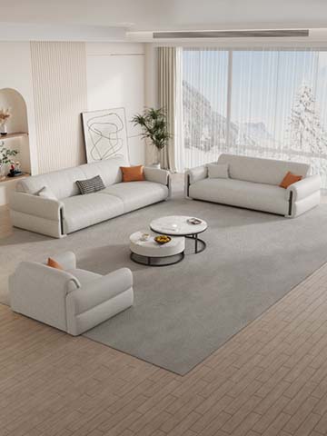 2-Piece Round Nesting Coffee Table Set, White Top Black Metal Ring Base