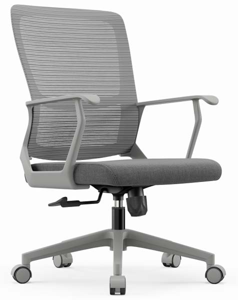 Mid-Back Grey Mesh Swivel Office Task Chair