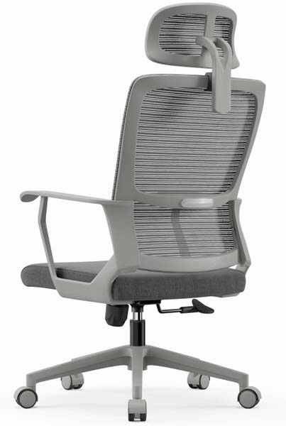 High-Back Ergonomic Mesh Office Chair with Height-Adjustable Headrest