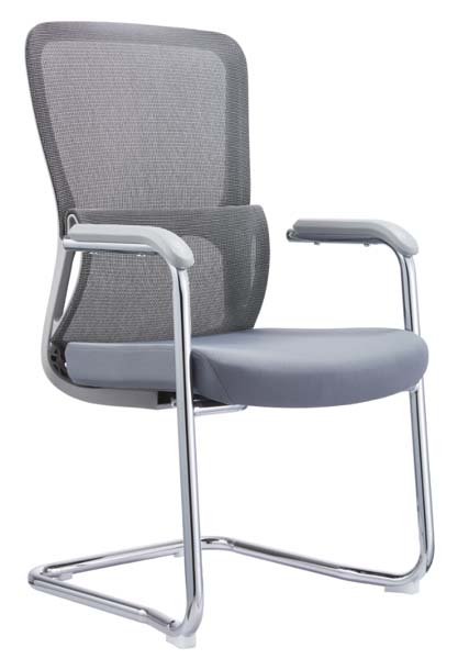 Mid-Back Mesh Conference Chair with Chrome Cantilever Sled Base