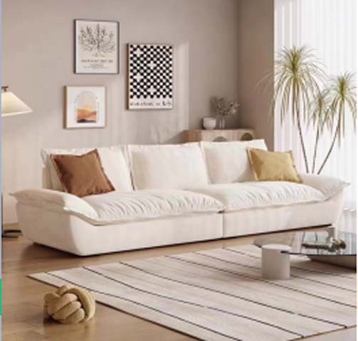 Low-Profile Deep-Seat 3-Seat Upholstered Sofa