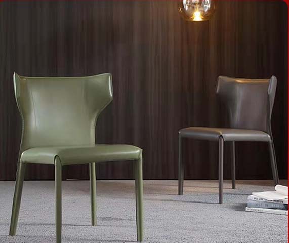 Armless Curved Wingback Upholstered Dining Chair