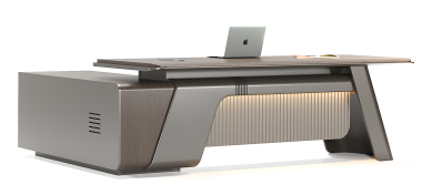 Premium L-Shaped Executive Office Desk with Left Storage Pedestal and Ambient Modesty Panel