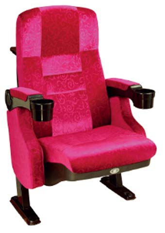 Fixed Commercial Cinema Seating with Dual Cup Holders