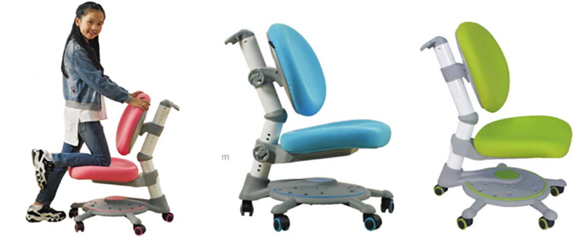 Height Adjustable Ergonomic Kids Study Chair with Casters