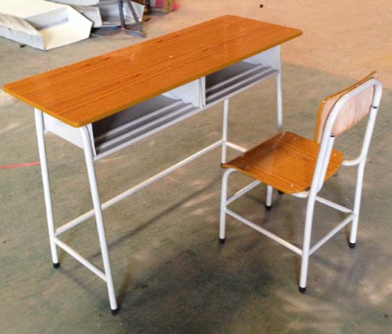 Fixed-Height Single-Seat Student Desk and Chair Set