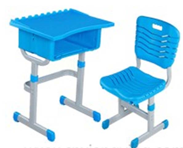 Height-Adjustable Single Student Desk and Chair Classroom Set