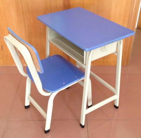 Fixed Single Student Classroom Desk and Cantilever Chair Set
