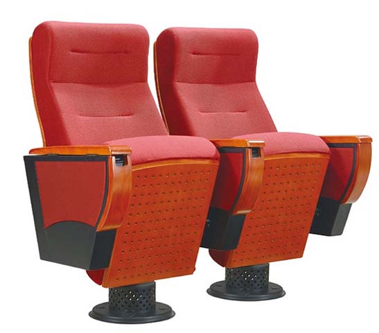 Fixed Ganged Auditorium Chair with Hidden Writing Tablet