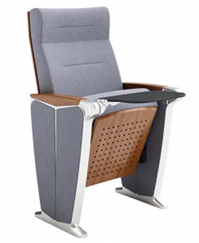 Upholstered Auditorium Chair with Folding Writing Tablet