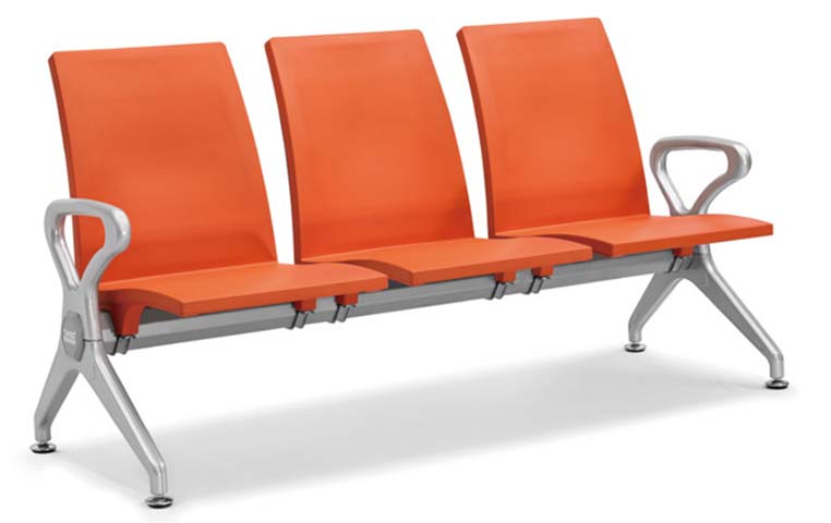 3-Seater High-Traffic Public Tandem Beam Waiting Chair