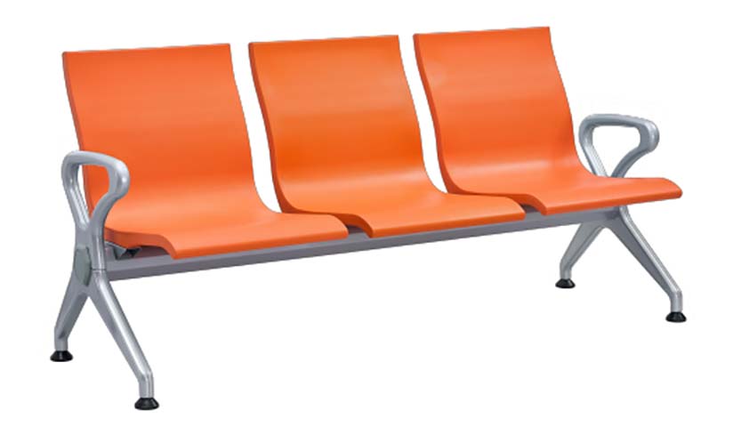 3-Seater Outboard-Arm Tandem Beam Public Waiting Chair