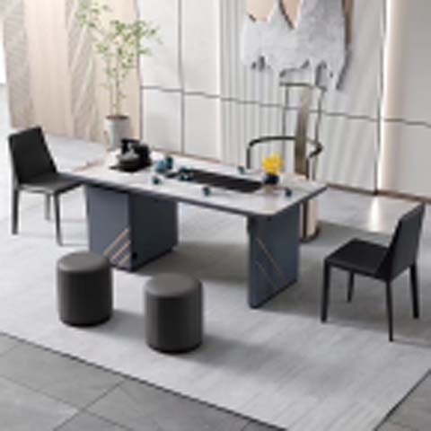 Modern Light Luxury Sintered Stone Integrated Kung Fu Tea Table Set