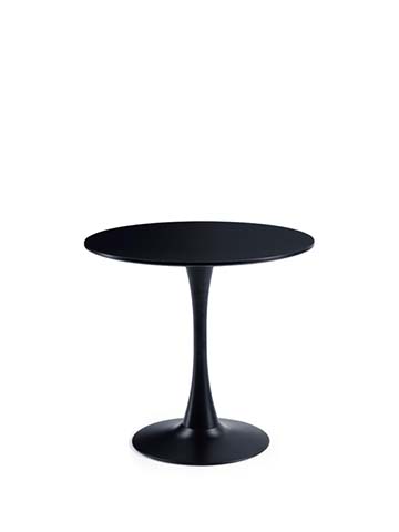 Matte Black Round Tulip Side Table
