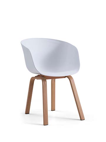 360&deg; Swivel Molded Shell Dining Armchair with Walnut Bentwood Legs