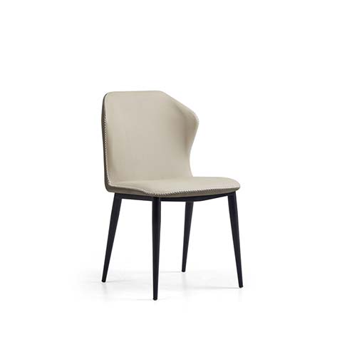 Modern Upholstered Dining Side Chair with Metal Legs