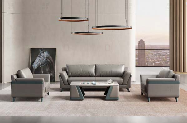3+1+1 Office Reception Lounge Seating Set with Matching Coffee Table