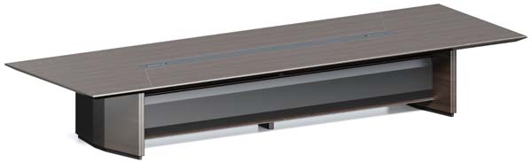 Large Rectangular Conference Table with Integrated Central Cable Raceway