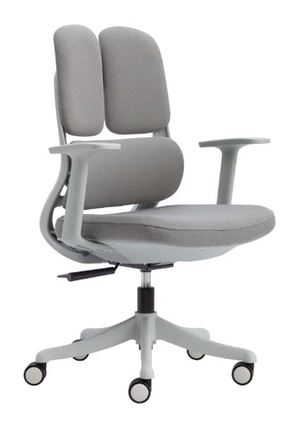 Light Grey Split Dual-Back Ergonomic Office Chair