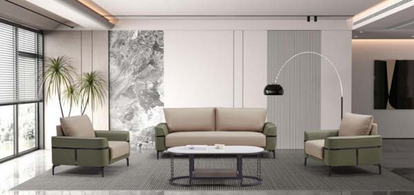 3-Piece Two-Tone Upholstered Living Room Seating Set, 2-Seat Sofa with 2 Matching Armchairs