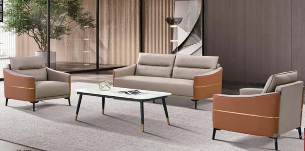 Modern Rectangular Sintered Stone Top Coffee Table with Splayed Black Metal Legs and Gold Tips