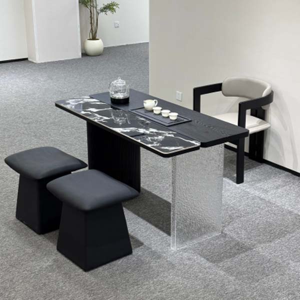 Modern Dual-Top Narrow Seated Tea Table