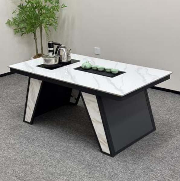 Modern Integrated Gongfu Tea Coffee Table with Built-in Boiling Station