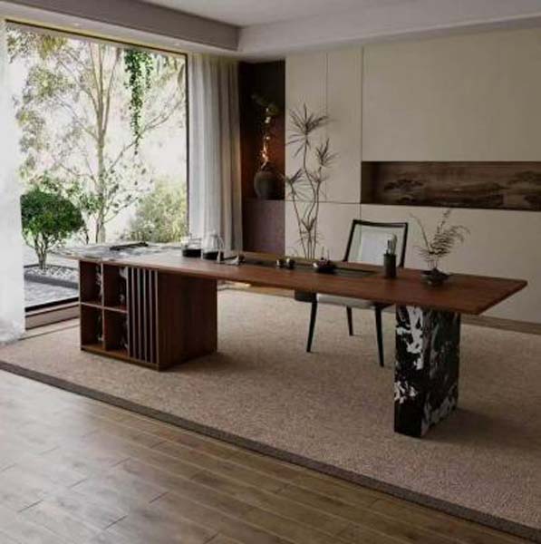 Contemporary Dual-Support Executive Writing Desk