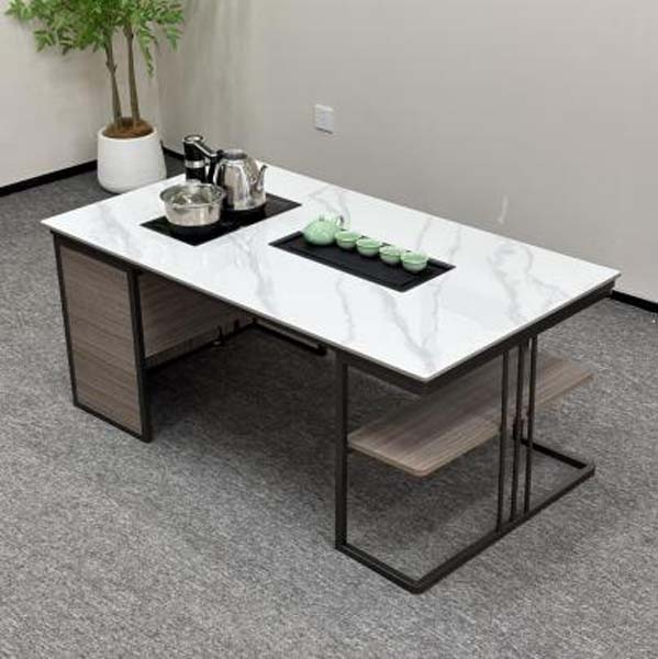 Integrated Electric Brewing Tea Desk with Sintered Stone Top