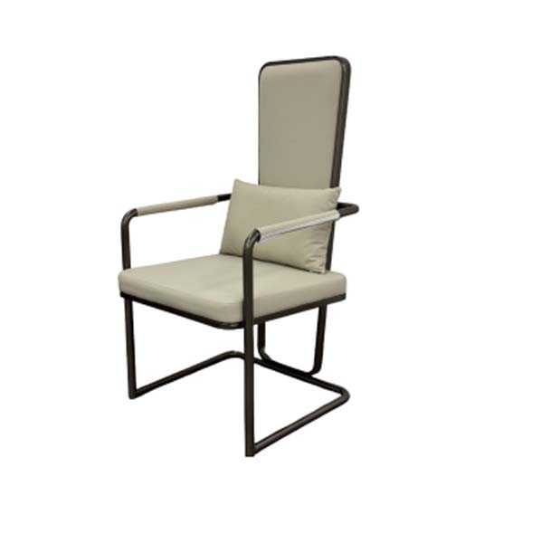 Cantilever Upholstered Guest Armchair with Lumbar Pillow