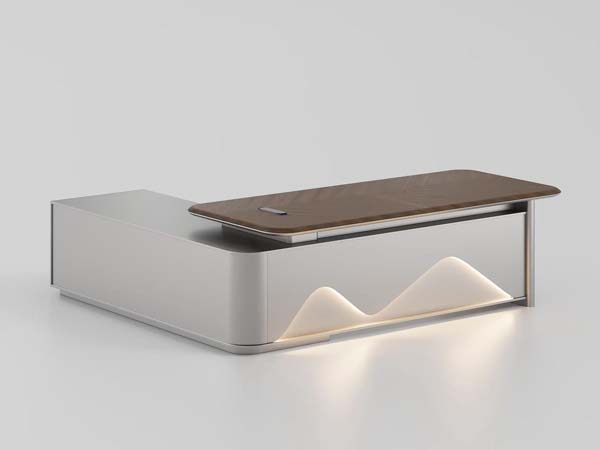 Modern Low-Profile Lift-Top Coffee Table with Integrated Ambient Lighting