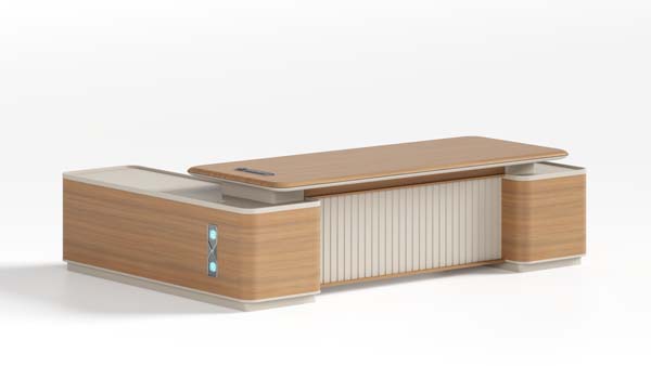 Two-Tone Fluted Lift-Top Coffee Table with Integrated Charging Station