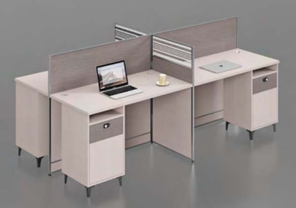 Cross-Shaped 4-Person Partition Office Workstation