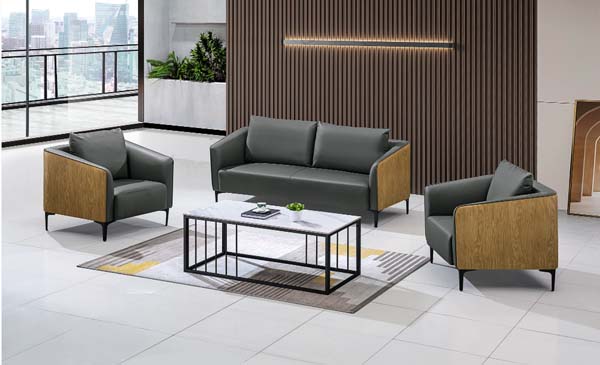 4-Piece Modern Office Reception Seating Set with Coffee Table