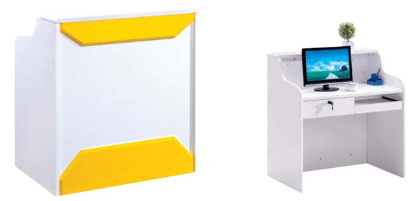 Single-Seat Enclosed Privacy Partition Cubicle Workstation Desk with Lockable Drawer