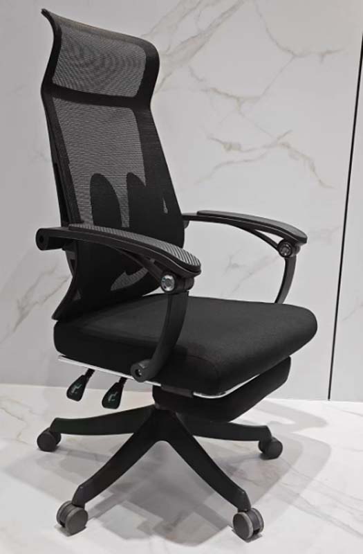 High Back Breathable Mesh Ergonomic Office Chair with Retractable Footrest