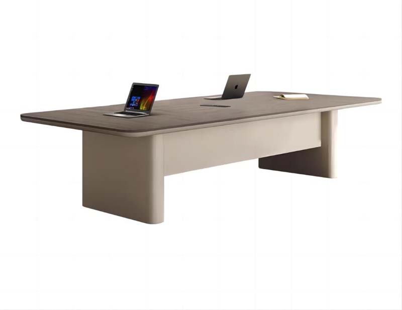 Two-Tone Rounded Edge Rectangular Conference Table