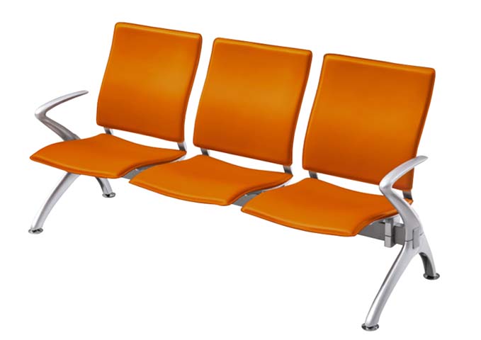 3-Seat Padded Beam Public Waiting Chair