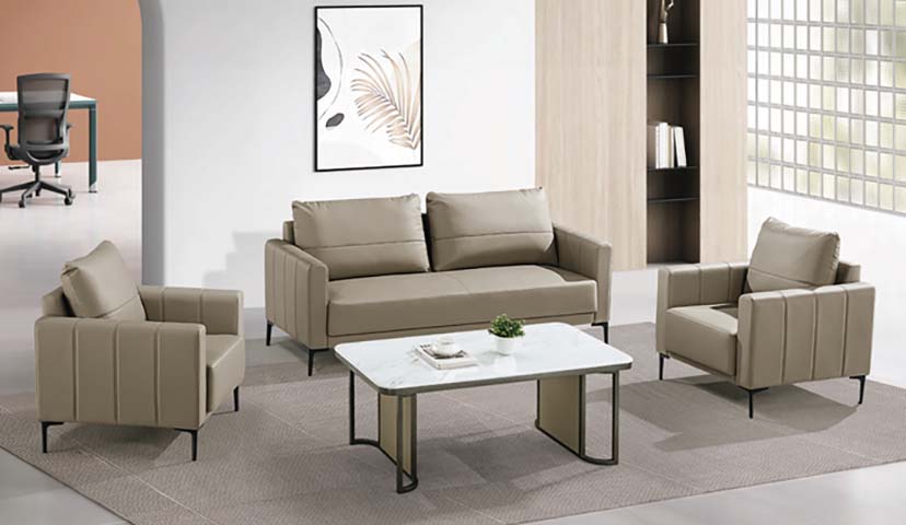 3-Piece Office Reception Seating Set with Coffee Table