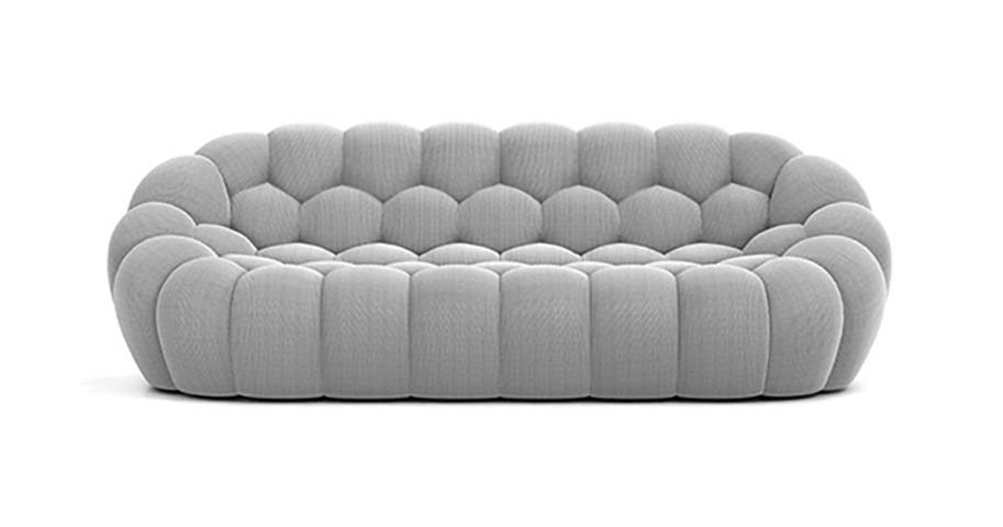 Tufted Bubble 3-Seat Curved Sofa