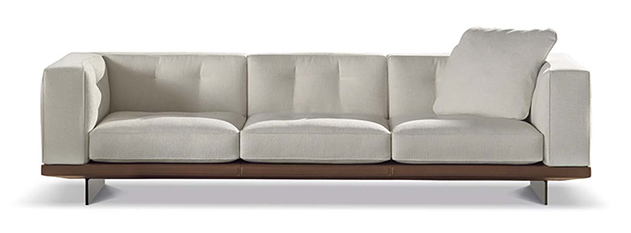 Contemporary Three-Seat Upholstered Sofa