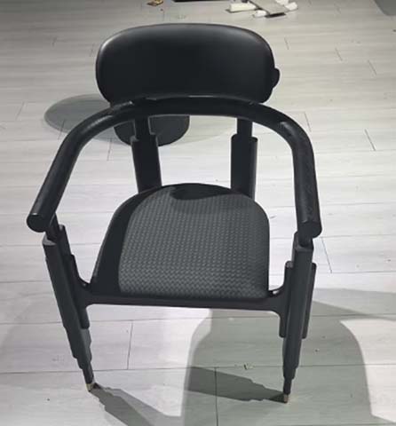 Black Stackable Mesh Back Conference Armchair with Padded Headrest