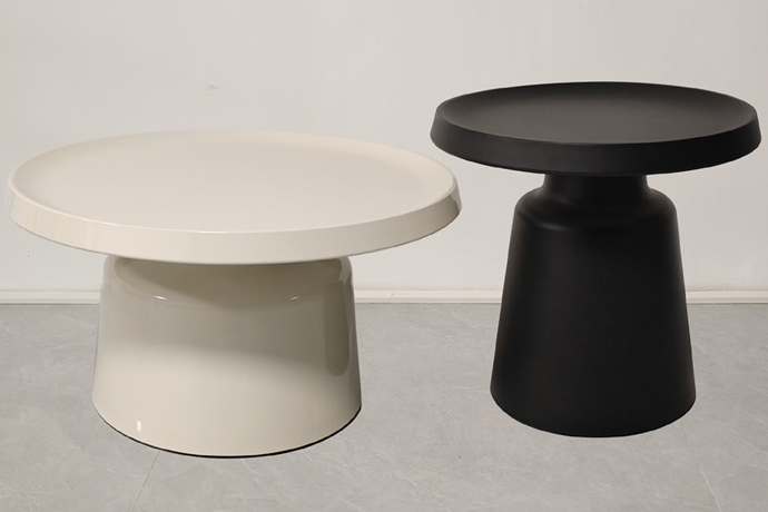 Nested Round Pedestal Accent Side Table Set of 2