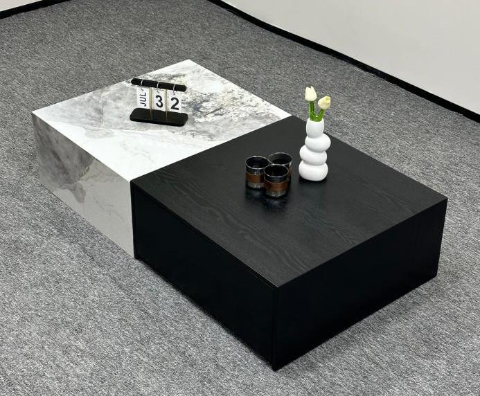 Two-Tone Modular Block Plinth Coffee Table