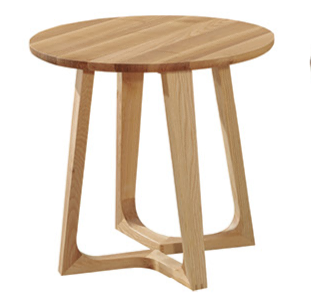 Round Solid Wood Side Table