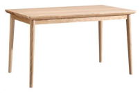 Minimalist Light Oak Rectangular Solid Wood Dining Table
