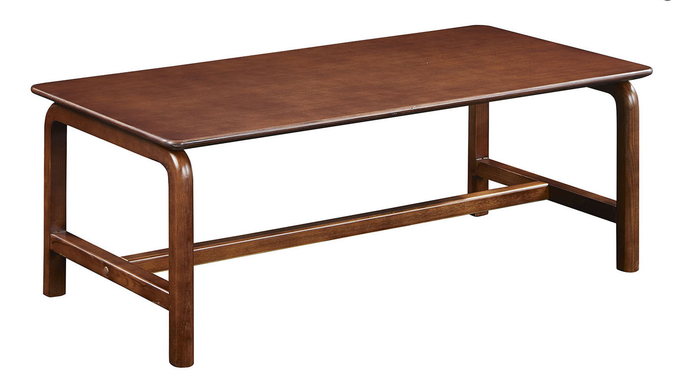 Walnut Brown Solid Wood Rectangular Coffee Table